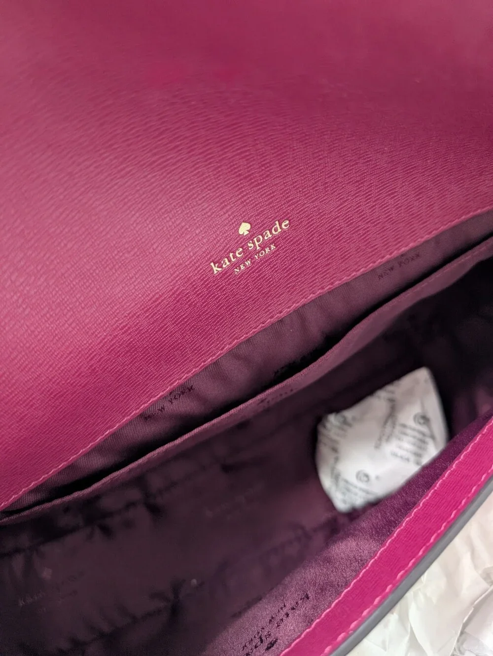 NWT Kate Spade KP190 Quinn Shoulder Bag in Dark Raspberry with Gold Hardware